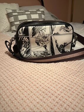 Coach Marvel Jes Crossbody Bag - Black & White Comic Design